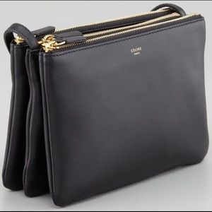 Celine black Large Trio Shoulder Bag